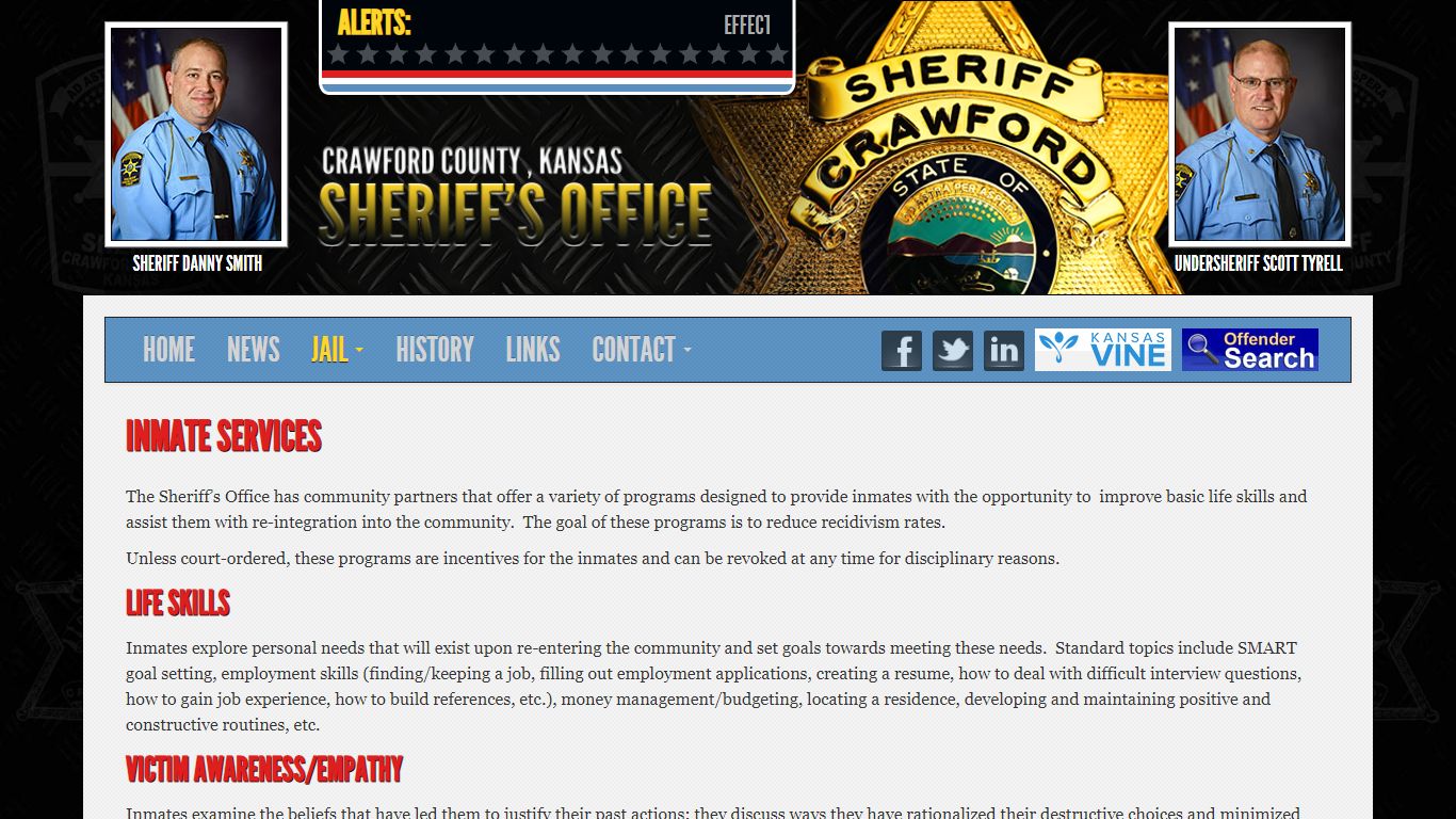 Inmate Services - Crawford County Sheriff's Office